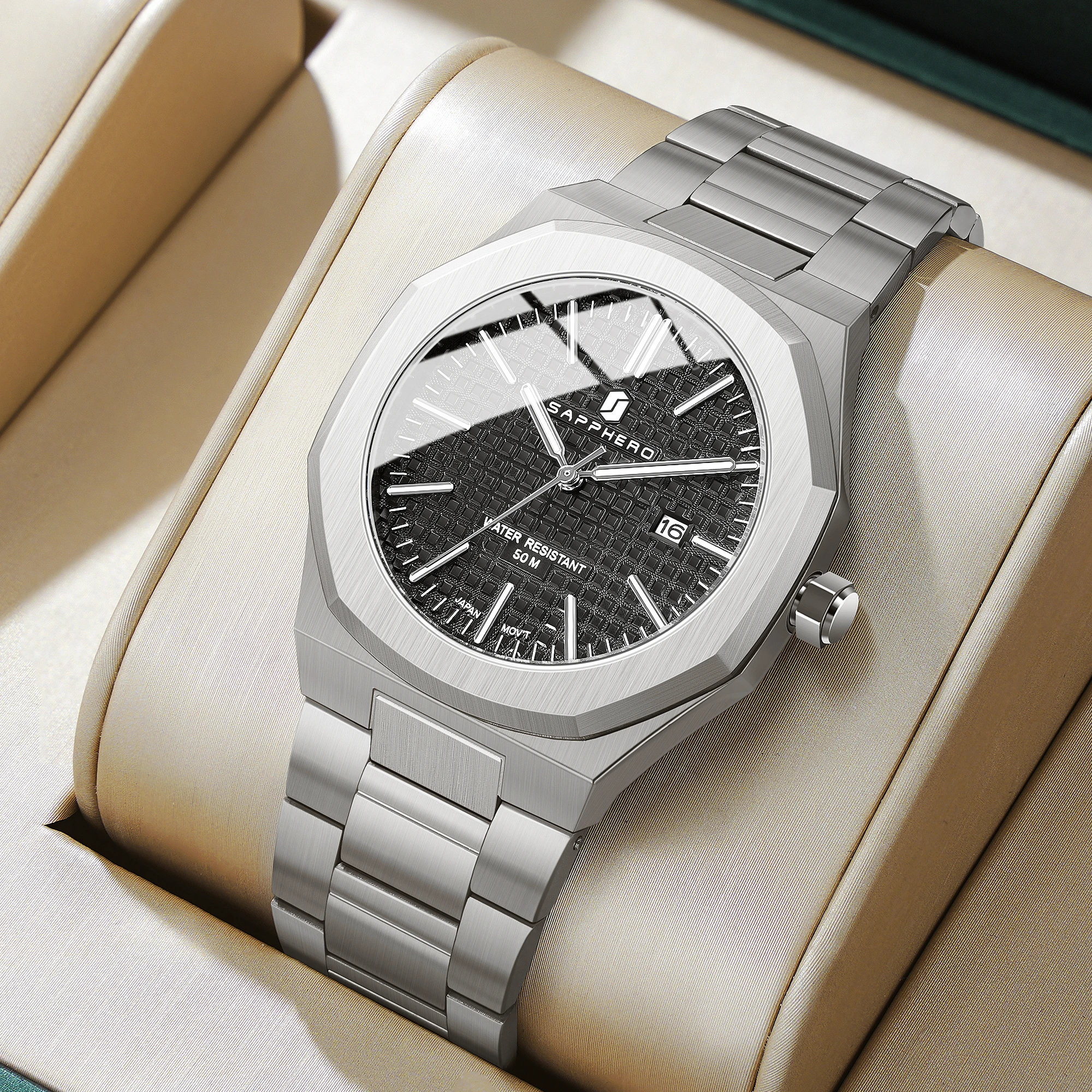 

SAPPHERO Men's Watches Classic Business Watches Stainless Steel Watches High-end Clocks Imported Movements Sports Wristwatch