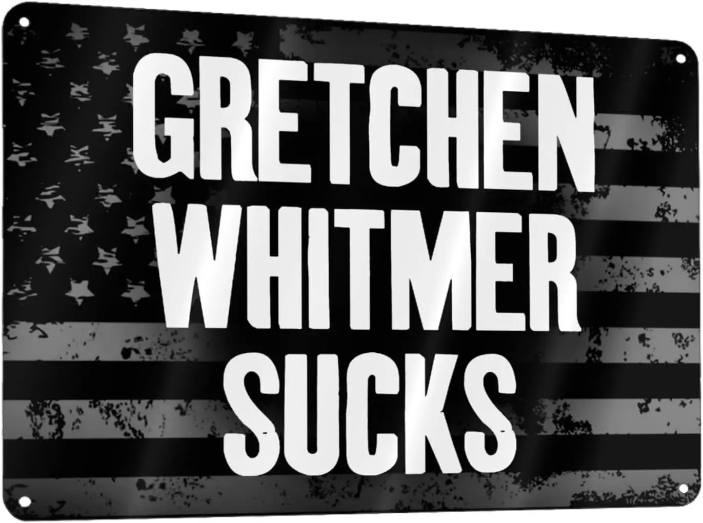 Gretchen Whitmer Sucks Metal Sign, 8x12 Inch Metal Wall Art Signs Cover Aluminum for Men/Women/Indoor/Outdoor