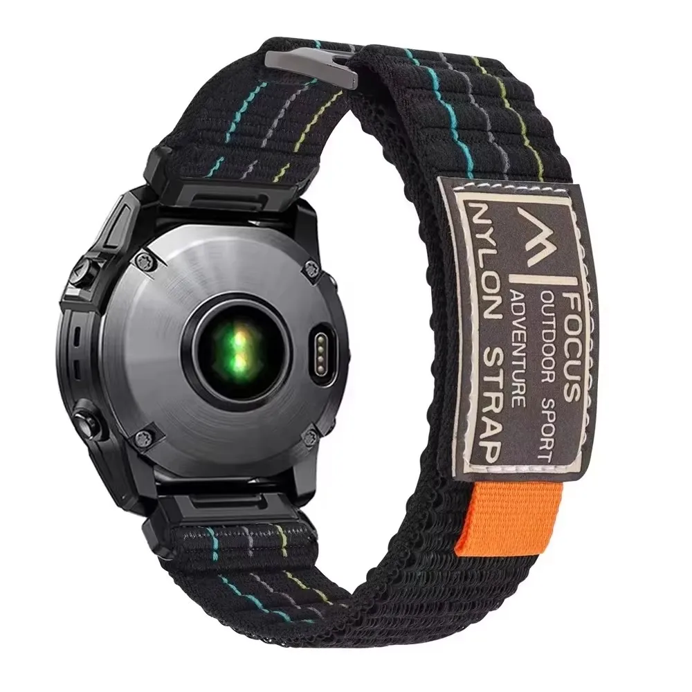 For Garmin Watch Fenix 8 7 7S 7X E 8 AMOLED 43 47 51 Enduro 1 2 3 Approach S70 Quickfit Band 22 26 mm Wave Travel Nylon Bracele