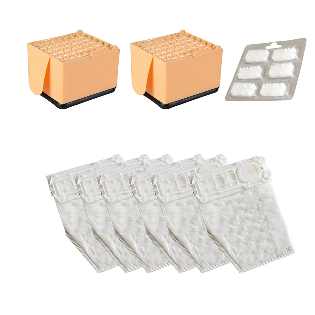 9Pcs Vacuum Cleaner Parts Multi-Sets HEPA Filter Dust Bags for Vacuum Cleaner Folletto Vorwerk Kobold VK135 VK136 VK369