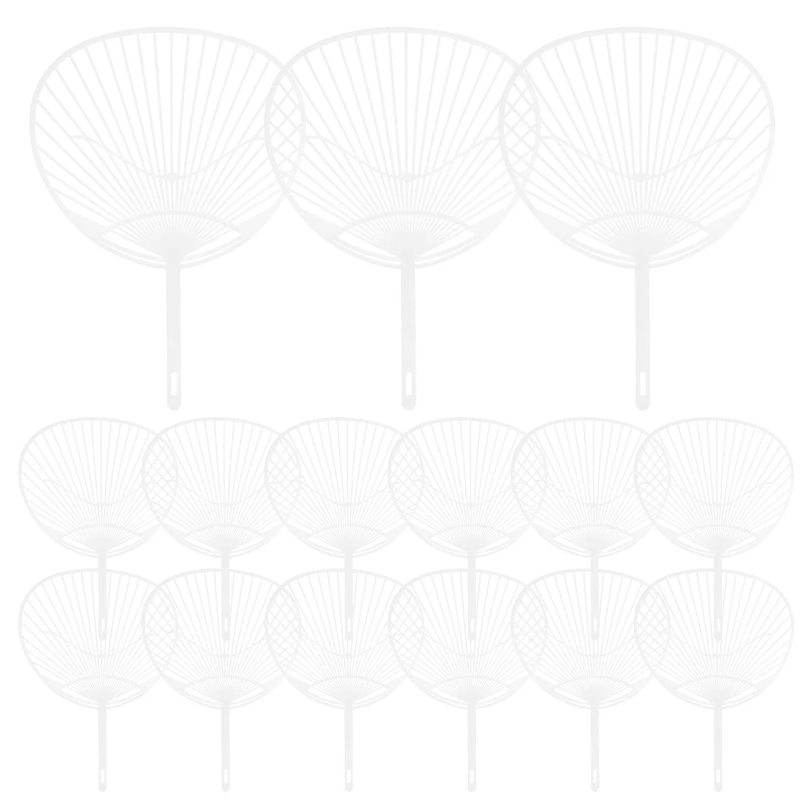 

20pcs Japanese Fan Framework DIY Kit for Hand-Held Paper Fans Craft Making Supplies White Handheld Fan DIY Set