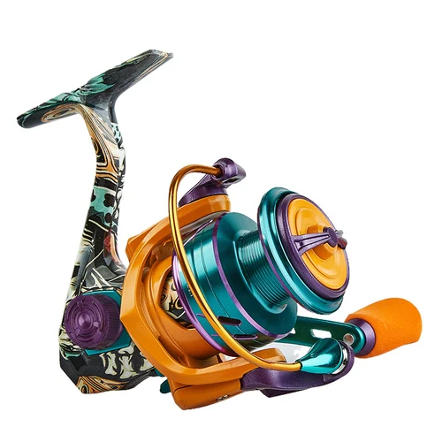 Imagen 2 del producto Carrete giratorio BILLINGS HA, arrastre máximo de 22 libras, relación de engranaje 5,2: 1, carrete de Metal, balancín CNC, carrete de pesca giratorio para agua salada fresca