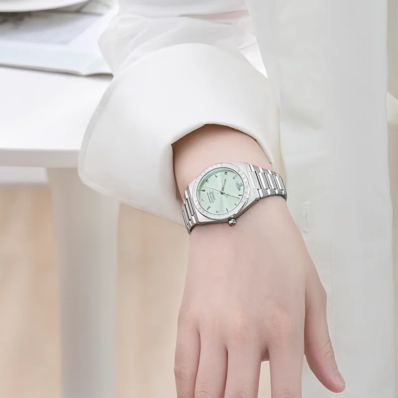 Vivienne Westwood Nuovo orologio da donna - Orologio da polso con cinturino in acciaio inossidabile verde menta