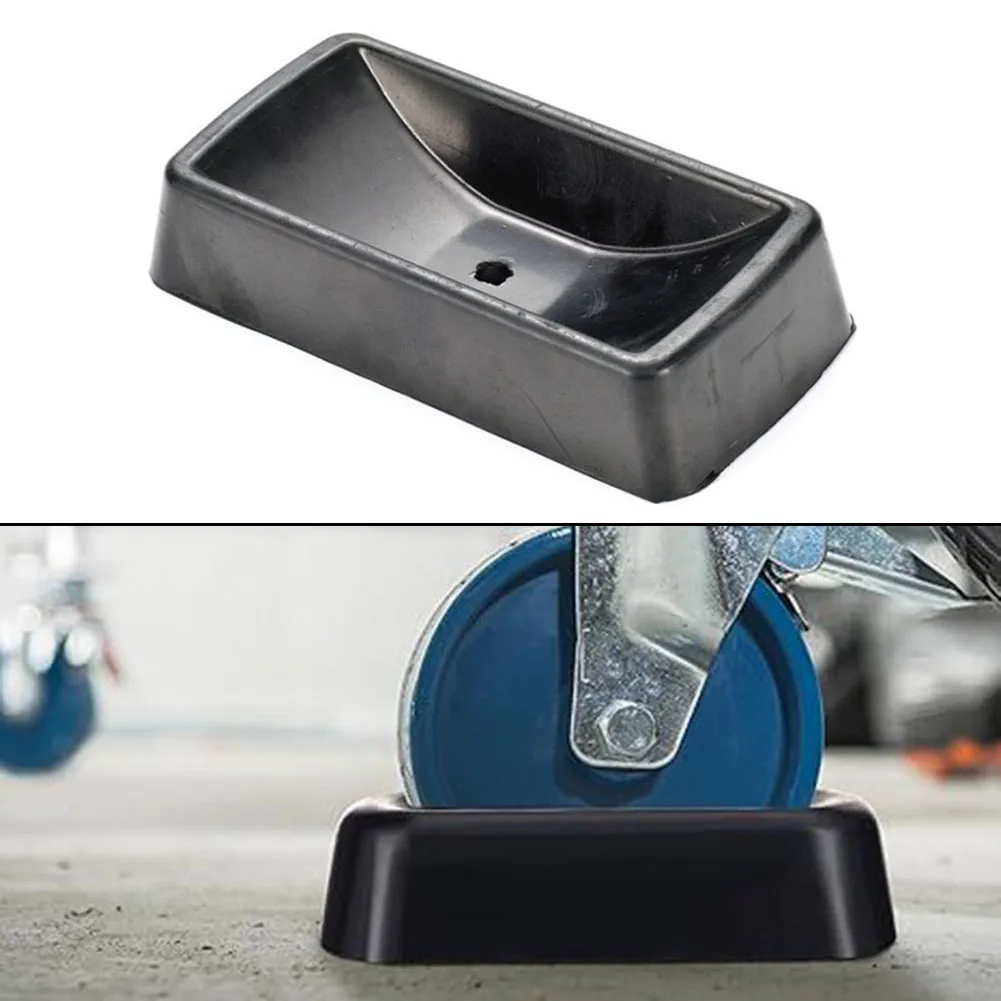 Rubber Wheel Chock Single Piece Heavy Duty Stabilizer for Trailer Jack Wheel Dock Prevents Movement on Soft or Uneven Terrain
