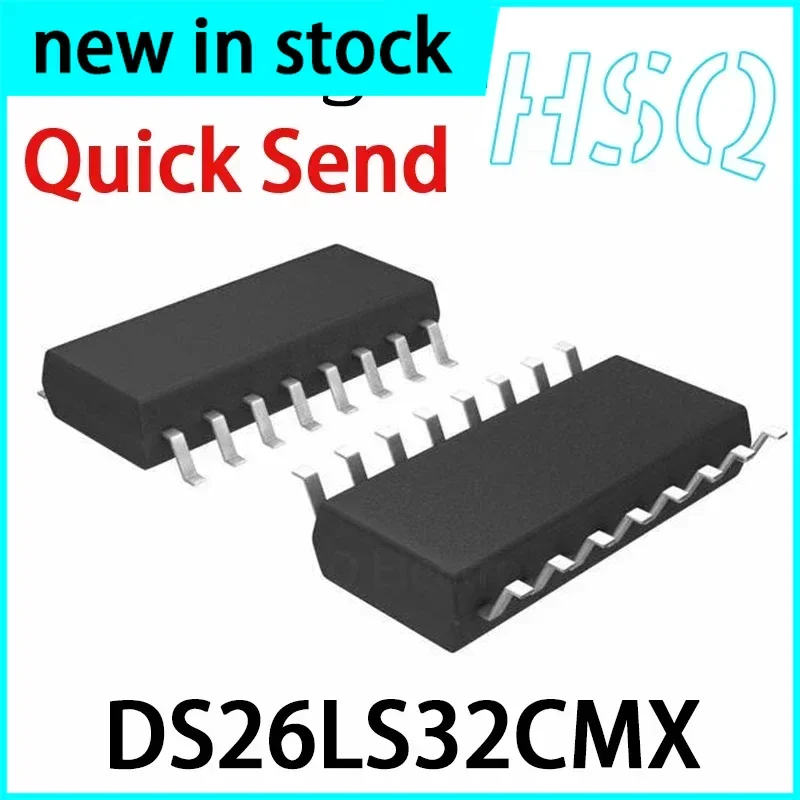 5PCS DS26LS32CMX Screen Printed DS26LS32CM Patch SOP16 Packaged Quad Receiver