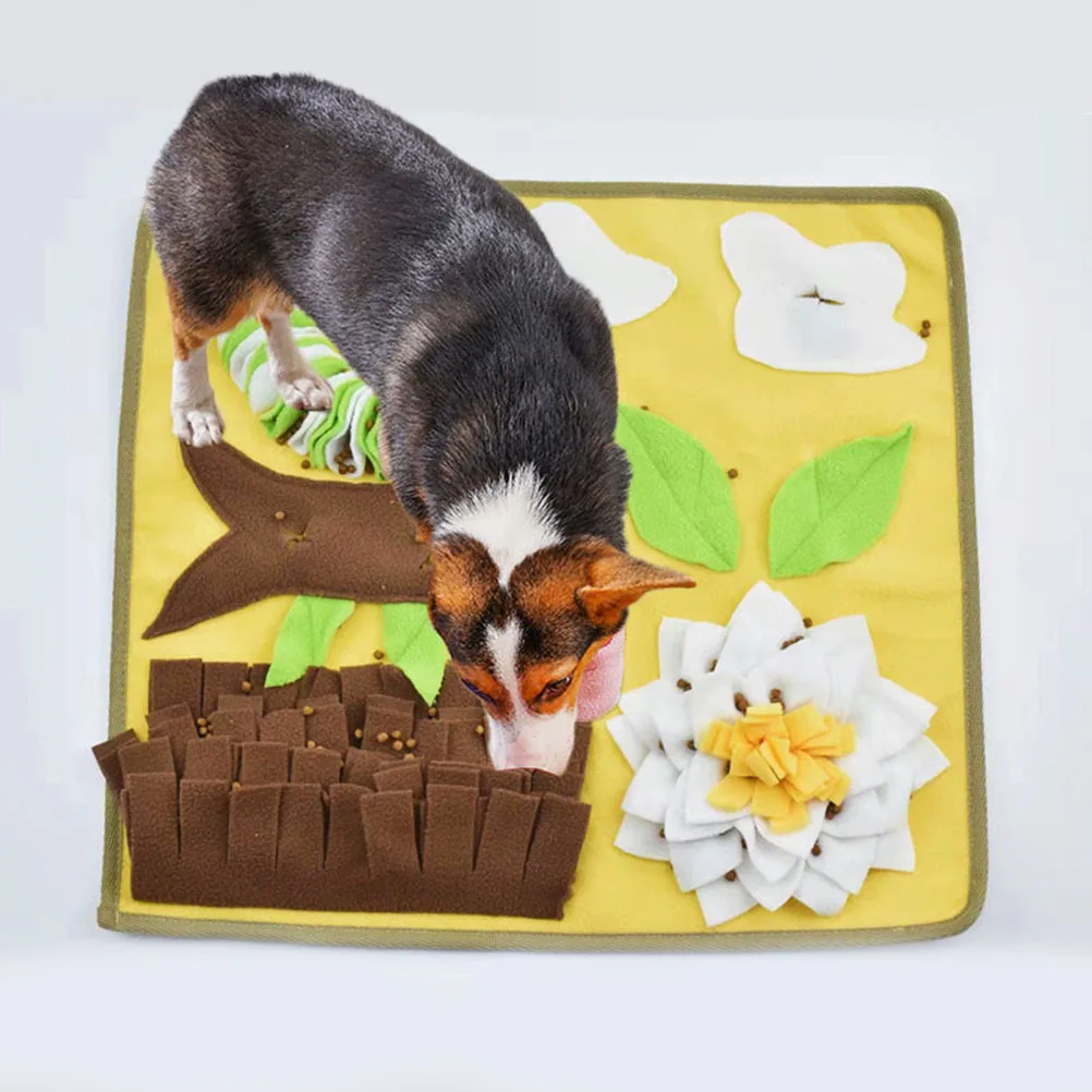 

Snuffle Mat for Dogs Soft Wear Resistant Sniffing Pad Hidden Food Game Interactive Foraging Training Tool Comfortable Puppy