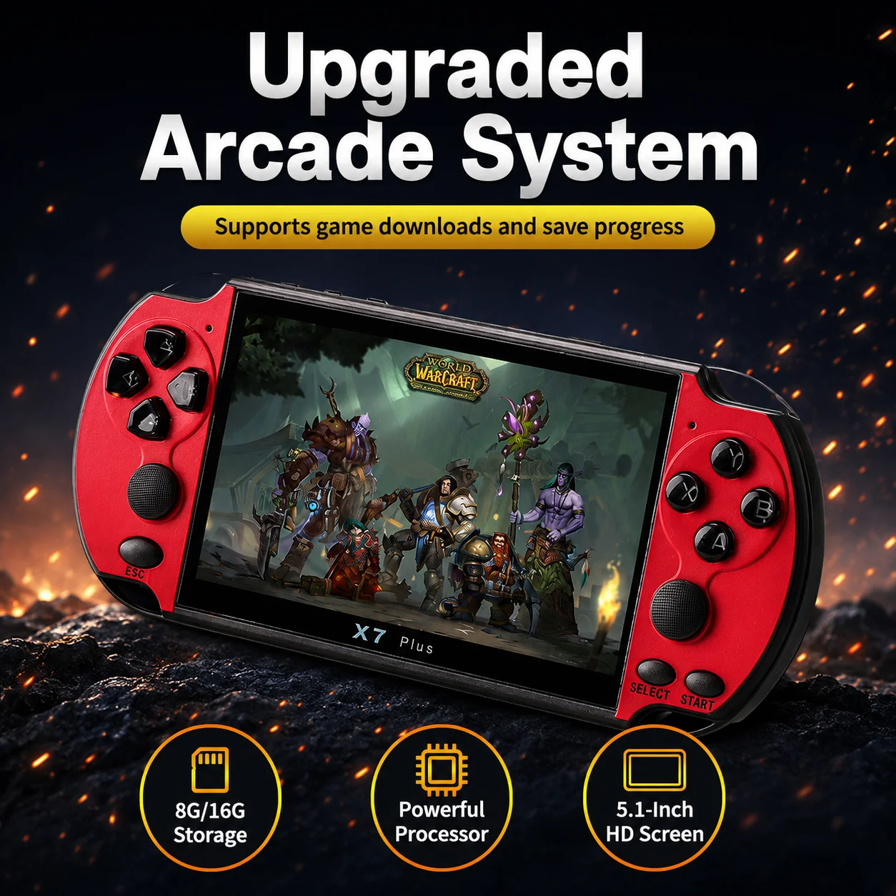 X7 Plus Portable Retro Handhel - Gaming Console X7 recension och pris