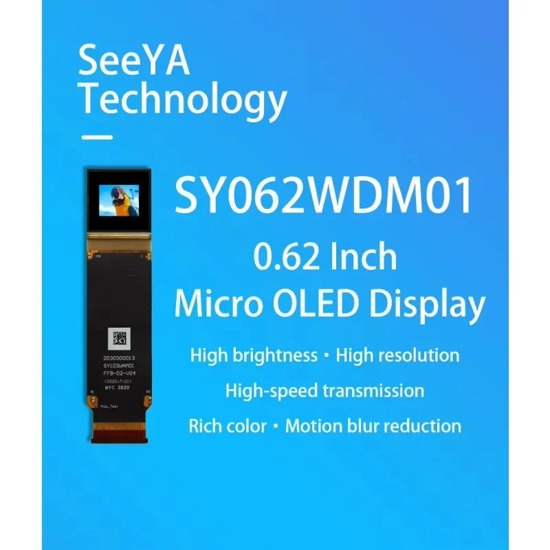 MYT Seeya 0.62inch 1728*1368 1800nits Full Color Micro OLED Used For Near-eye Display