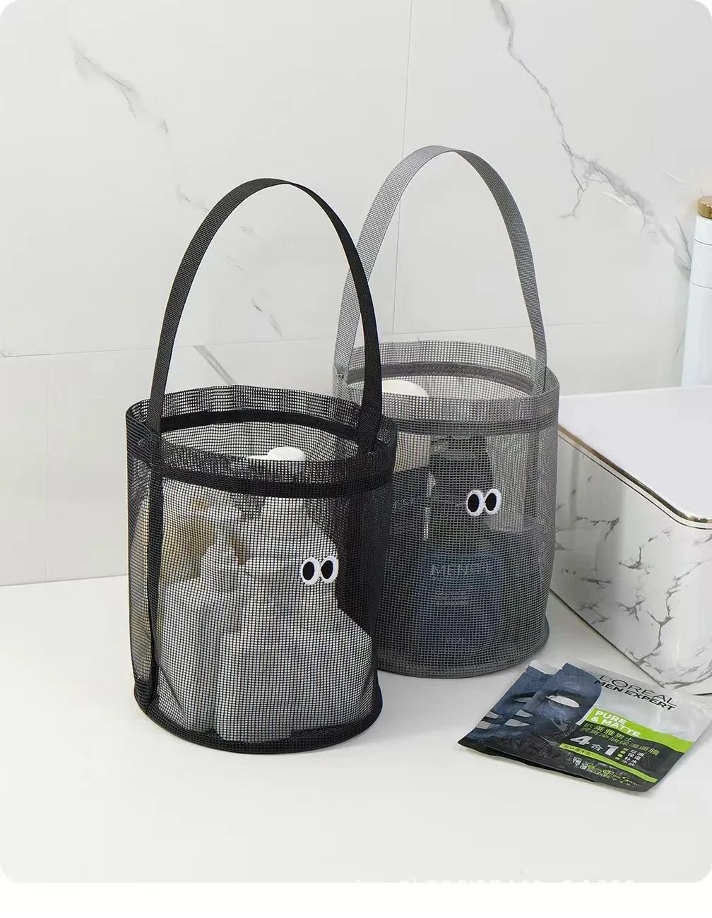 Strandtasche mit großem Fassungsvermögen, atmungsaktiv, schnell trocknend, für Schwimmen, Fitness, Handduschkorb, Nass- und Trockentrennung, Reiseaufbewahrung – Detail 3