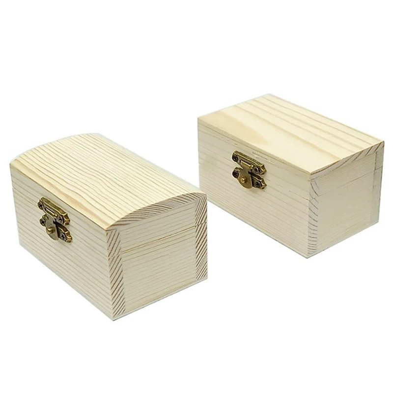 1pc Vintage Wooden Storage Box Rectangle Jewelry Gift Box Home Storage Case and Organizer Wooden Crafts 9*5.5*5cm