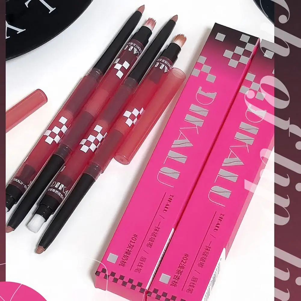 브랜드 매트 누드 립 라이너 방수 지속력 있는 자연스러운 여성 립스틱 펜 입체적 표현 립 플럼핑 두두 립 케어