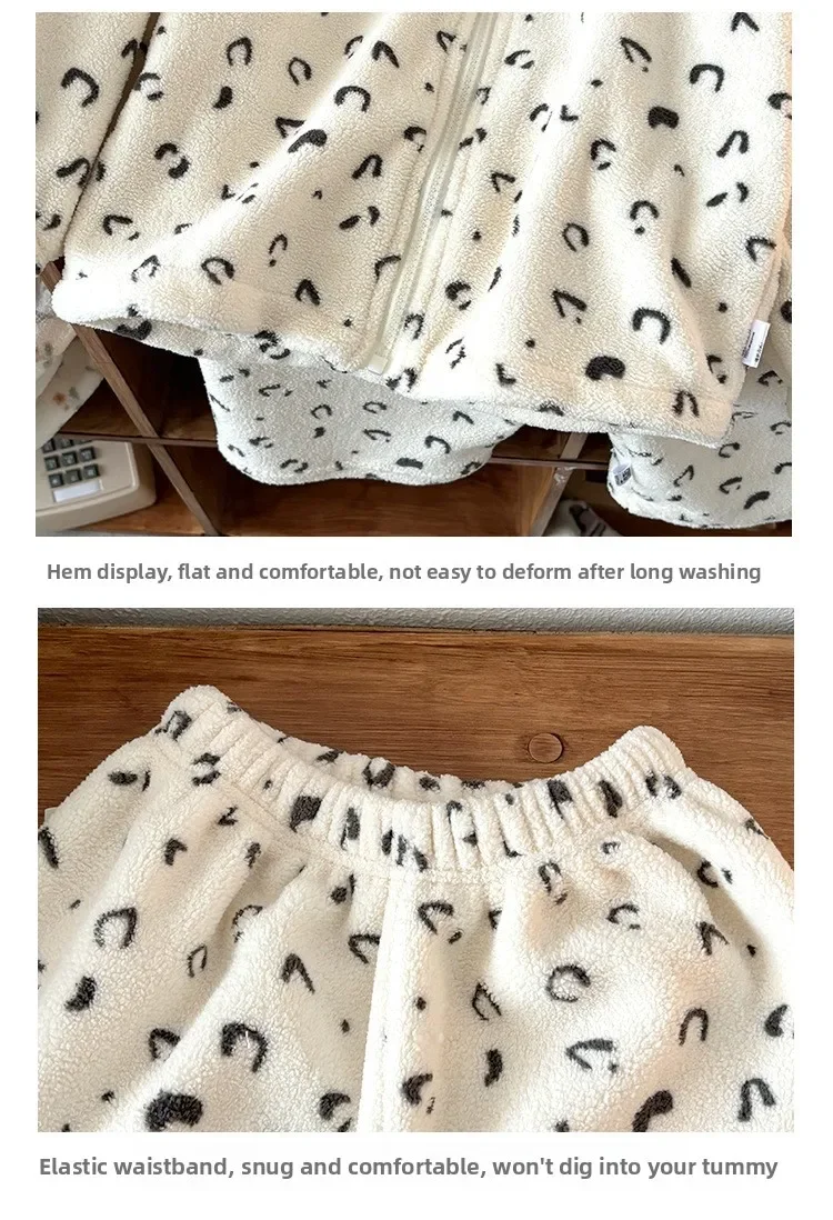 2026 Kinder-Mädchenkleidung Neues Plüsch-Set aus Fleece mit Cartoon-Motiv, Lässige Freizeitkleidung für Zuhause, Oberteile und Unterteile für Kinder – Detail 17