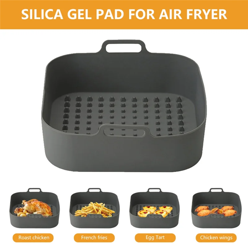 

A88E-Silicone Air Fryers Basket Heat-Insulation Air Fryer Tray 20X20x6cm Air Fryer Tray