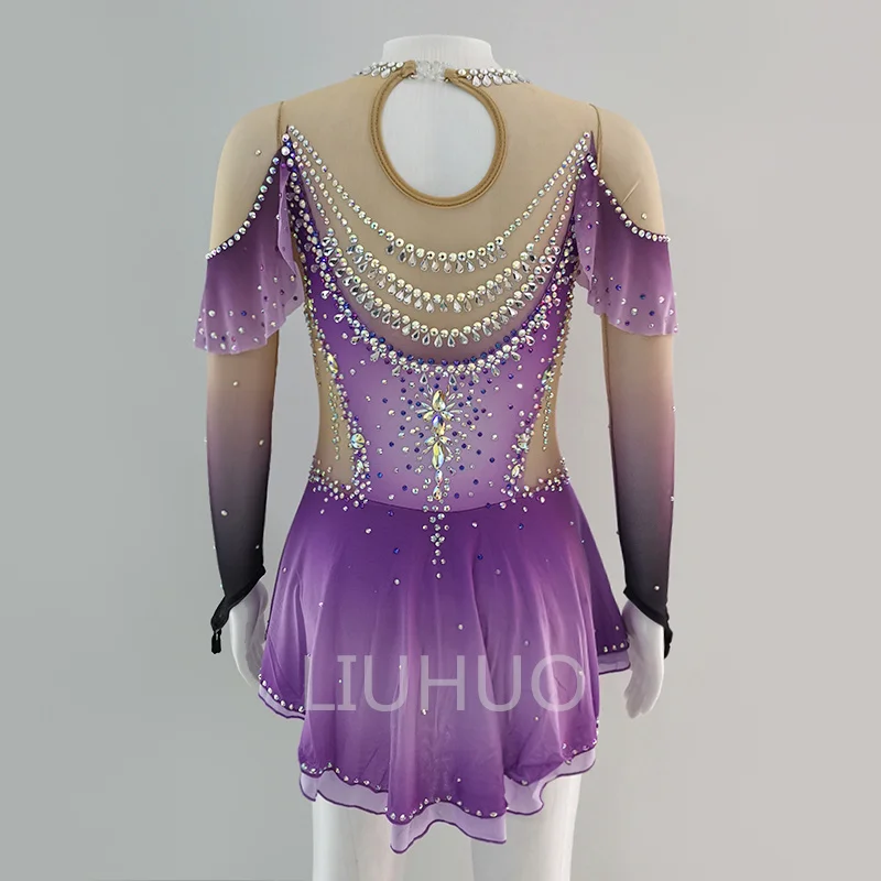 LIUHUO Figure Skating Performance Clothing Children\'s Adult Skating Performance Grading Clothing Artistic Gymnastics Grading