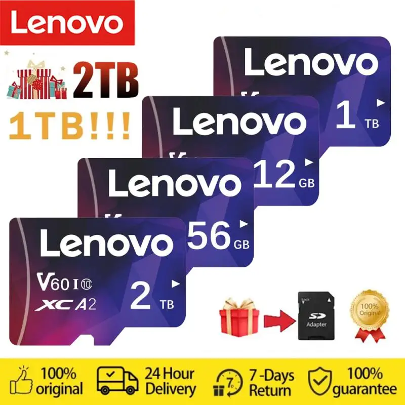 Lenovo 2TB 1TB UHS-I 128GB Memory Card 256GB 512GB Micro TF Card TF Flash Card 64GB 128GB SD Card For Camera/Phone/Drone