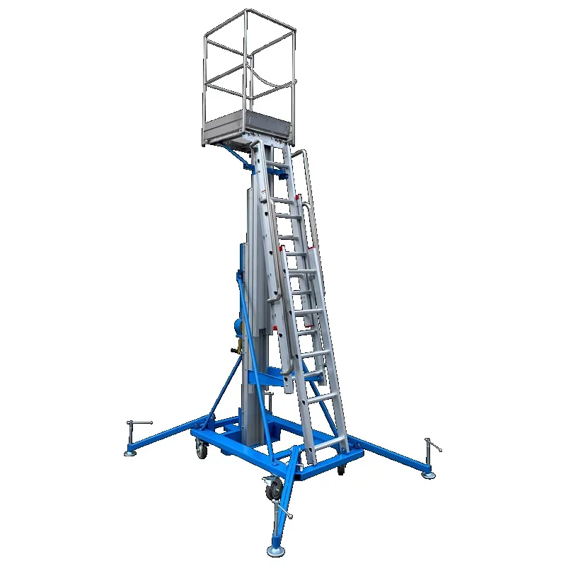 

Hand cranked climbing vehicle exhibition lift hand cranked material reclaimer aluminum alloy mobile lifting warehouse