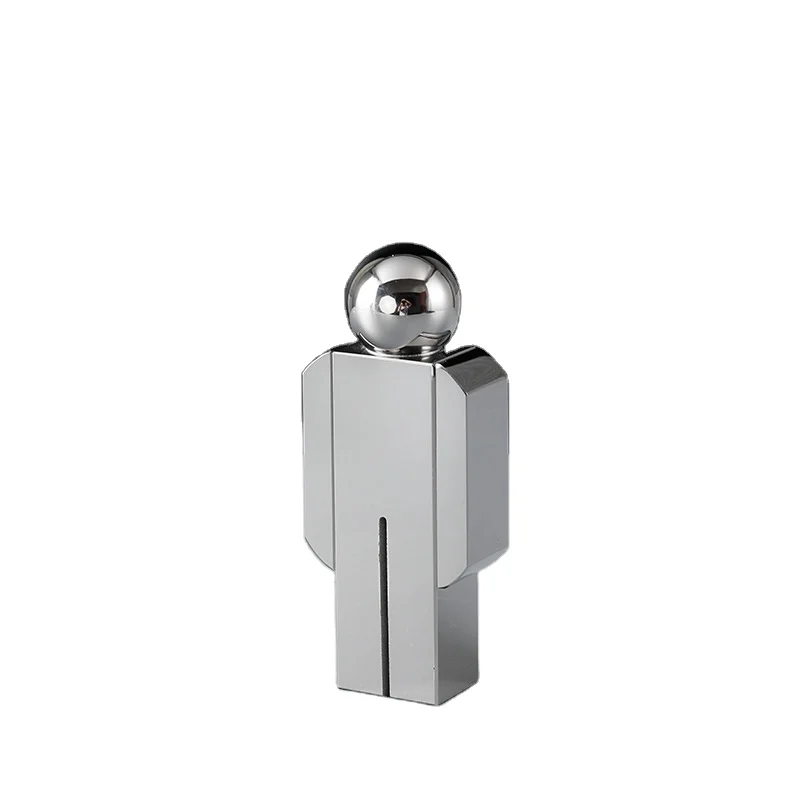 

Light luxury crystal map hotel living room table robot sculpture creative desktop ornament