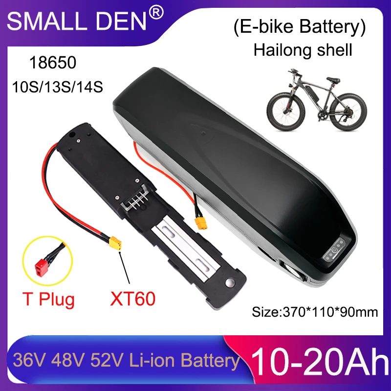 36V 48V 52V 10AH 12AH 15AH 20AH Hailong Battery Pack 18650 built-in 30A BMS For Electric two wheeler spare battery+3A XLR charge