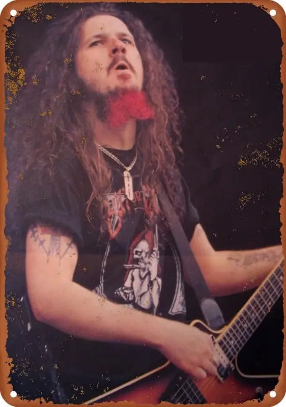 Dimebag Darrell Version F Poster Aluminum Sign Living Room Bar Metal Sign For Home Garden Coffee Wall Decor 8X12 Inch