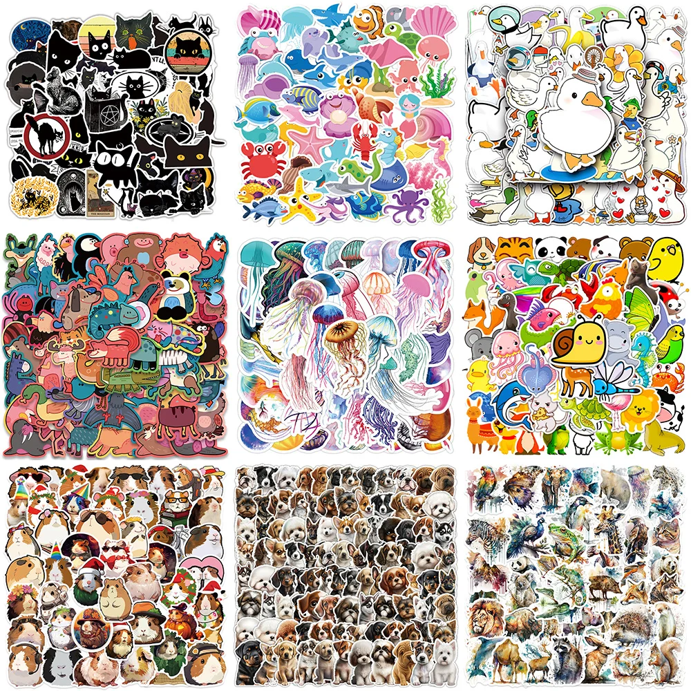 10/30/50PCS New INS Animals Sticker Series Cartoon Creative Graffiti Helmet iPad moto bagaglio sedia decorazione all'ingrosso