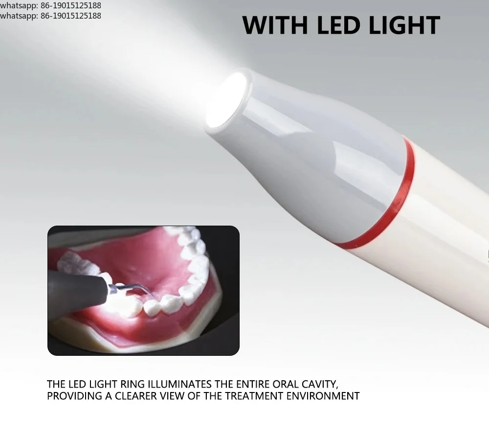 CYB013 Dental Ultrasonic Piezo Scaler Handpiece Dental LED Handle Fit for EMS WOODPECKER UDS SATELEC DTE Without Cable