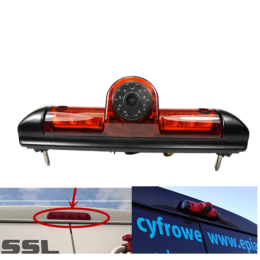 1920*1080P AHD Brake Light Rear Reverse Camera For Citroen JUMPER III FIAT DUCATO X250 Peugeot BOXER III IR Light & monitor kits