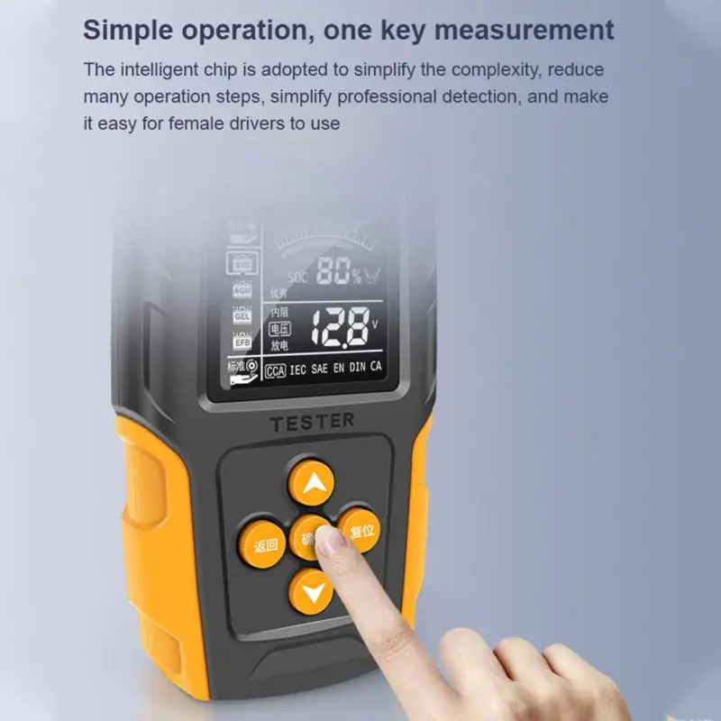 Car Battery Tester 12V 24V CCA Cranking Charging Circut Tester Battery Analyzer 12 24 Volts Battery Tools