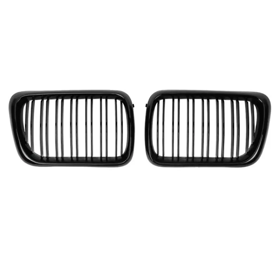 

For BMW E36 Glossy Black Dual Slats Upper Grilles Auto Accessory for 1996-1999 Models Vehicle Enhancement Part