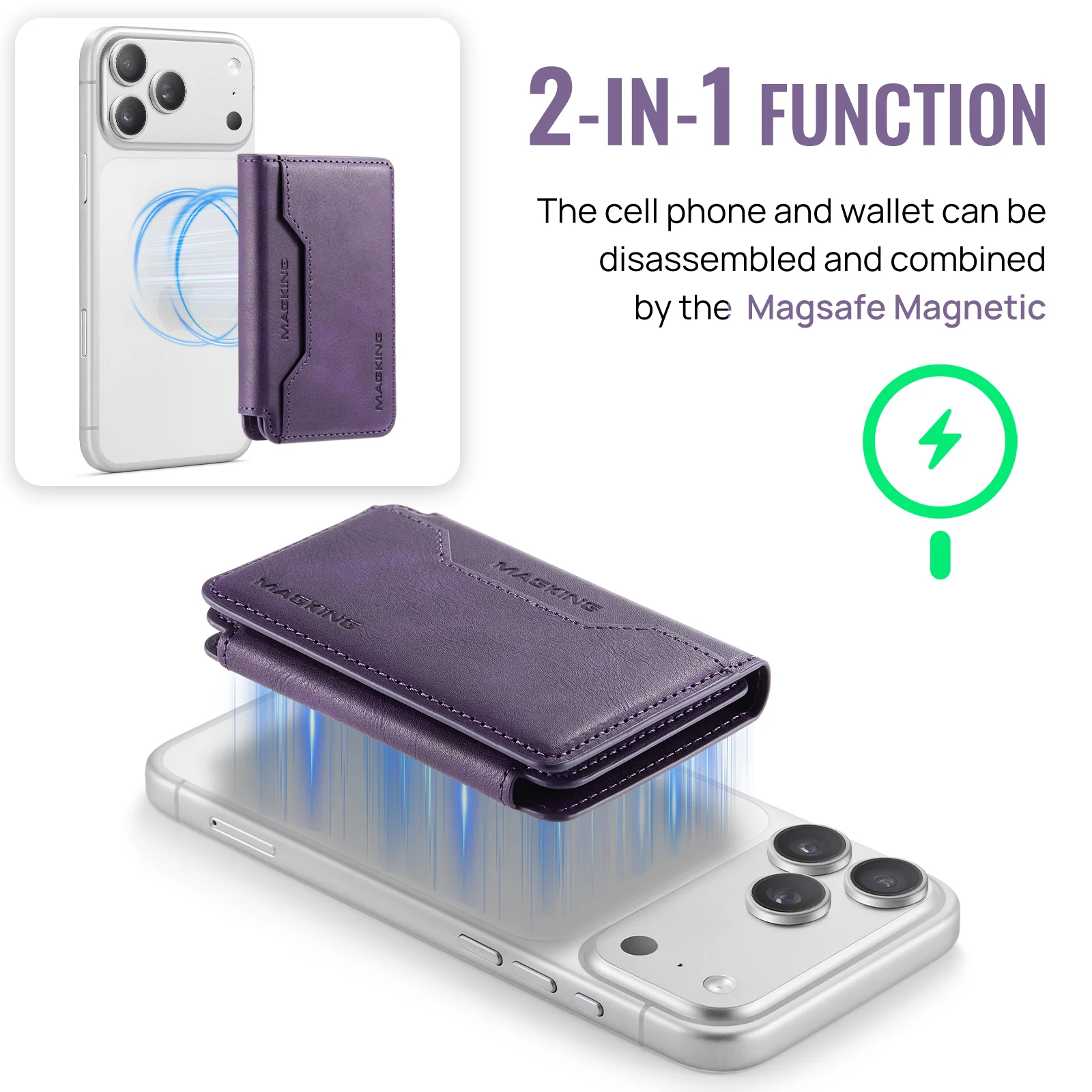 MagSafe Wallet RFID Blocking Magnetic Card Holder