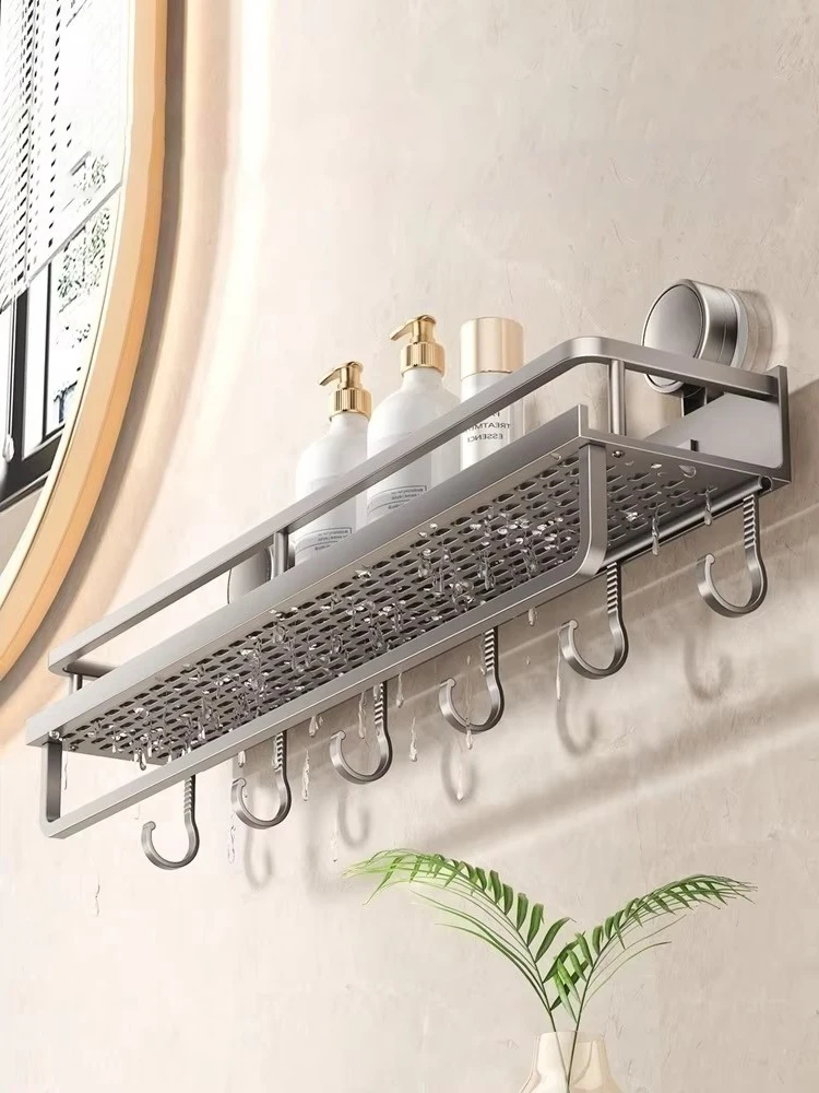 

Клейкая стойка для ванной комнаты без дрели на присоске, полка для ванной комнаты, алюминиевая подвесная стойка для унитаза, органайзер для ванной комнаты, повесить на стену