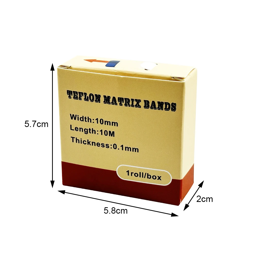 2pcs Dental Teflon Matrix Bands White Matrices Retainer Strips Polishing Strip Thickness 0.1mm Dental Material Consumables