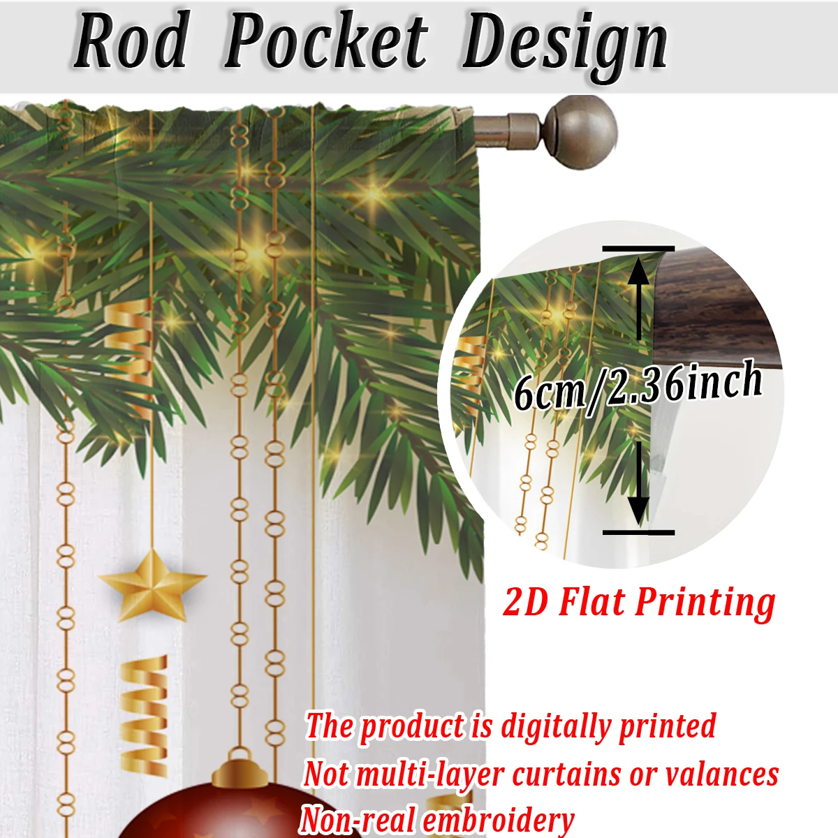 عيد الميلاد شقة الطباعة المطبخ شير الستار مع عيد ميلاد سعيد الكرة ستار زخرفة الصنوبر فرع لعيد الميلاد ديكور المنزل الطرف