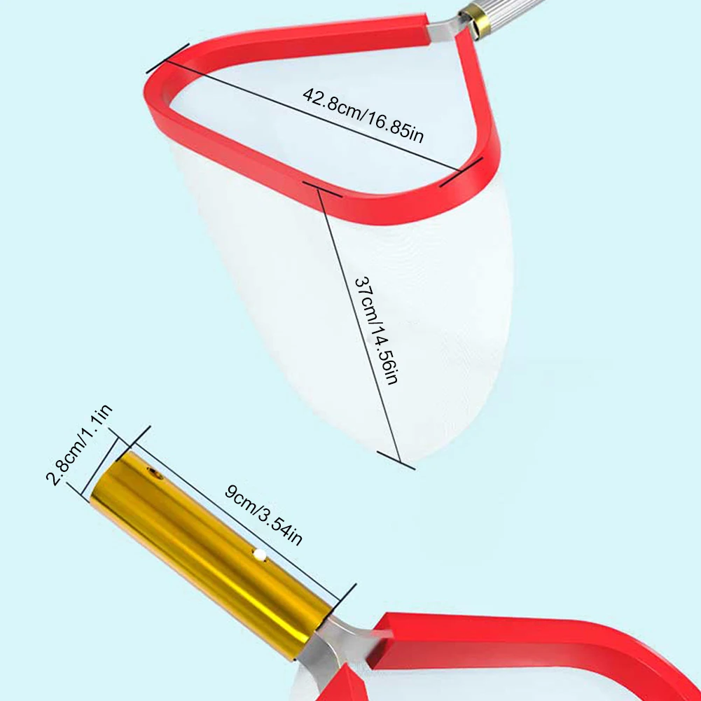 Filet d'atterrissage de piscine Filet de piscine à mailles fines avec poignée en aluminium Filet d'écumoire de feuilles de piscine Filet de piscine professionnel pour débris de feuilles