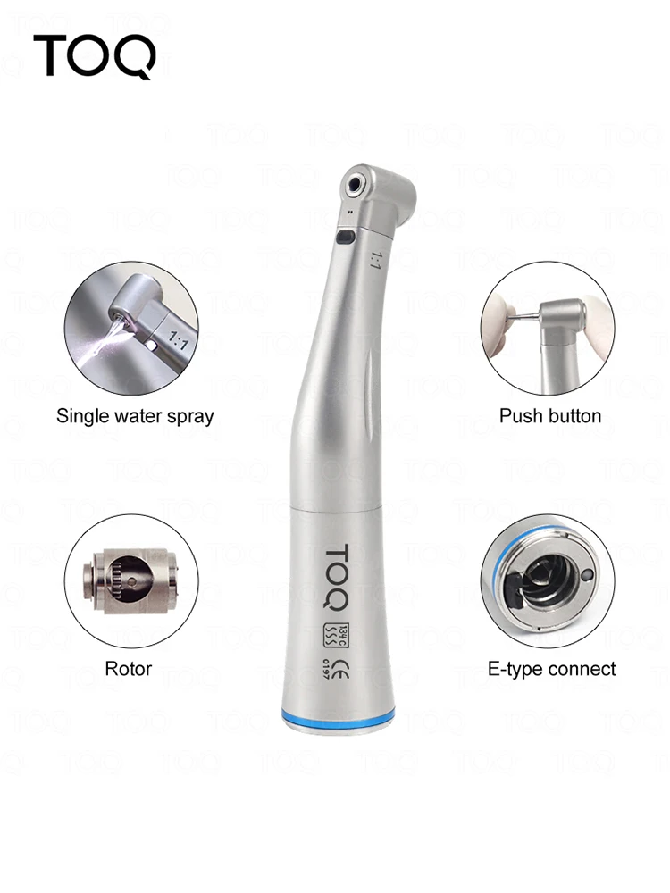 Dentaler blauer LED-Faseroptik-Ring 1:1 X25L Verlängerungskopf gegen Winkelstück mit geringer Drehzahl und internem Wasserspray