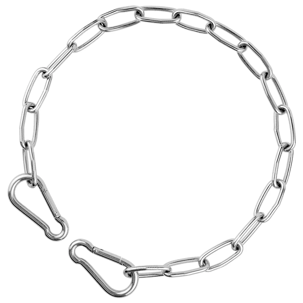 

Stainless Steel Barn Door Chain Lock Durable Thickened Rod Secure Safety Adjustable Length Spring Hooks Connect Livestock Garage