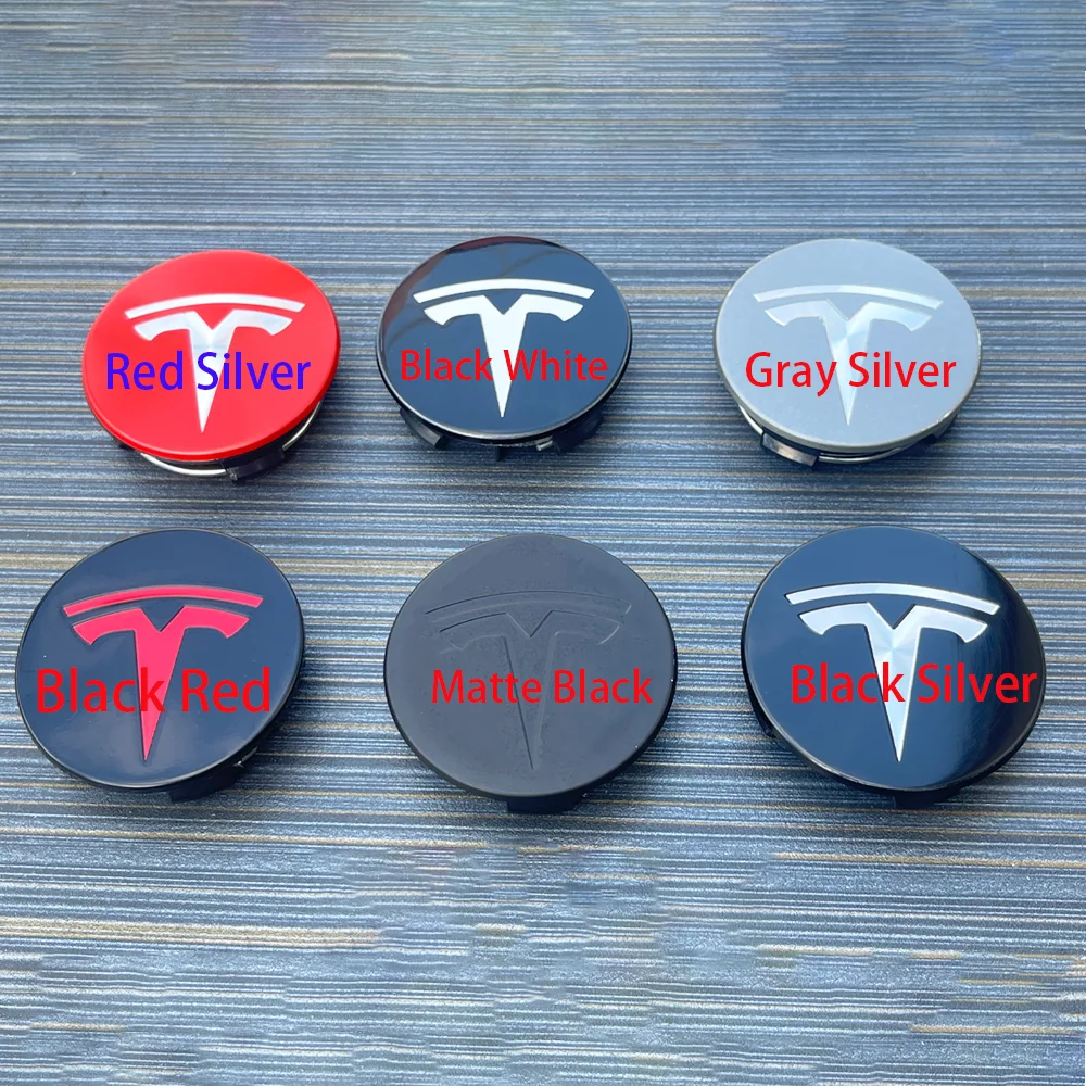 4pcs 56mm for Tesla Model 3 Model Y Badge Caps Hub Center Caps for Tesla Model Y X S 2023 Auto Accessories StyleAccessories