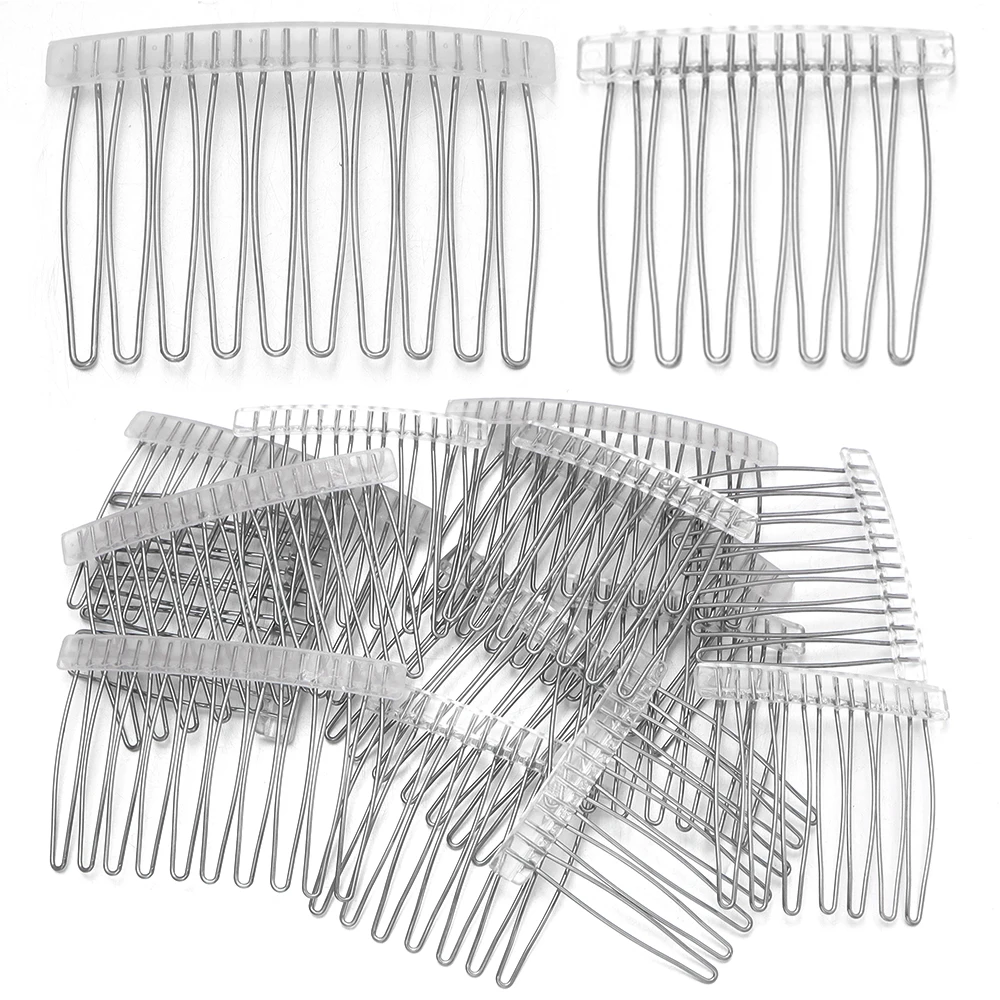 5 Stück/Set 7/10 Zähne Haarkamm Edelstahl-Kamm Haarspangen für Frauen Mädchen DIY Hochzeit Braut Haarkämme Haaraccessoires – Detail 5