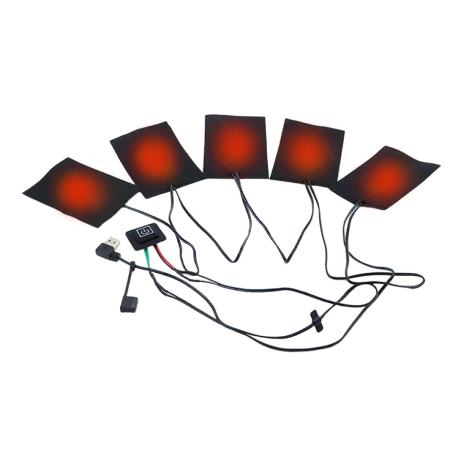 

3 Levels DIY Heated Clothing Pad Foldable Vest Thermal Pads Waterproof Waterproof Heating Pads for Outdoor Camping Hiking