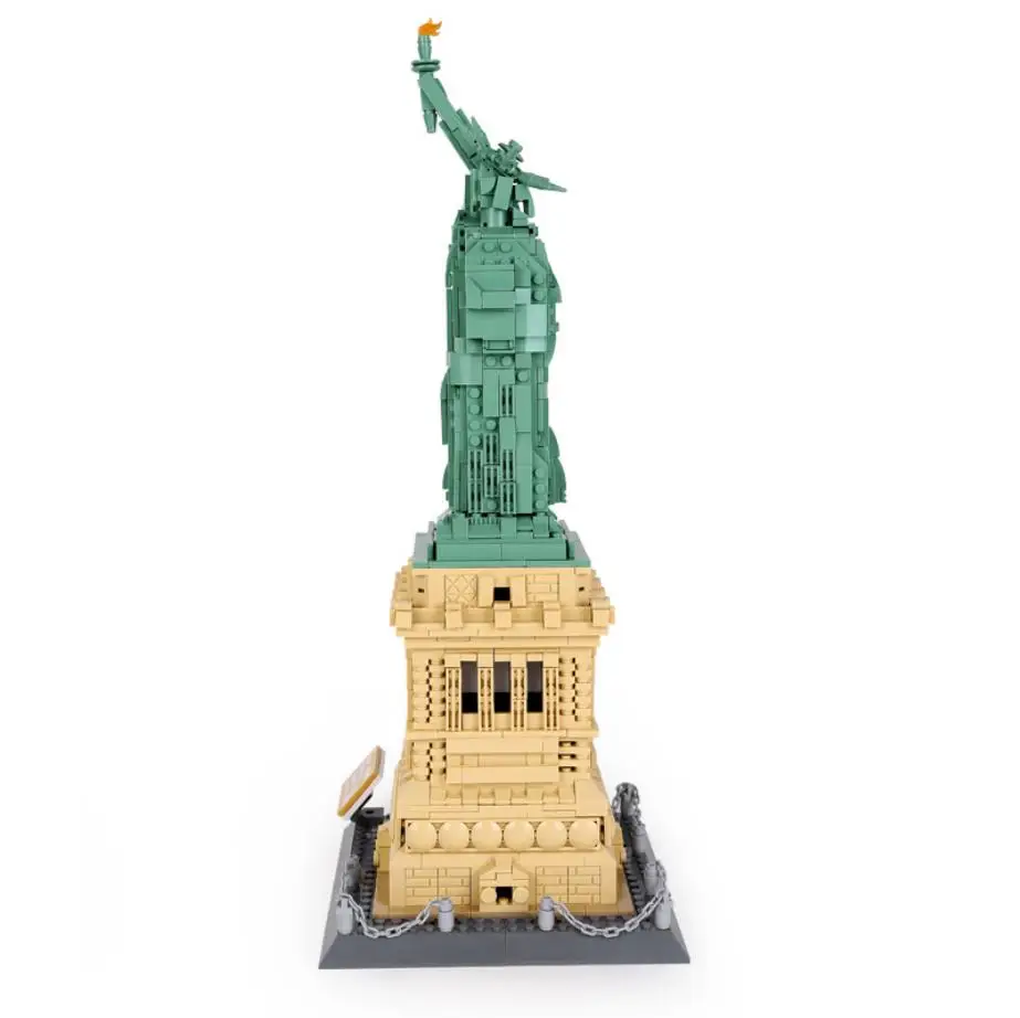 World Famous Cultural Heritage Architecture Block America Newyork Statue of Liberty Building Brick Educational Toys Collection