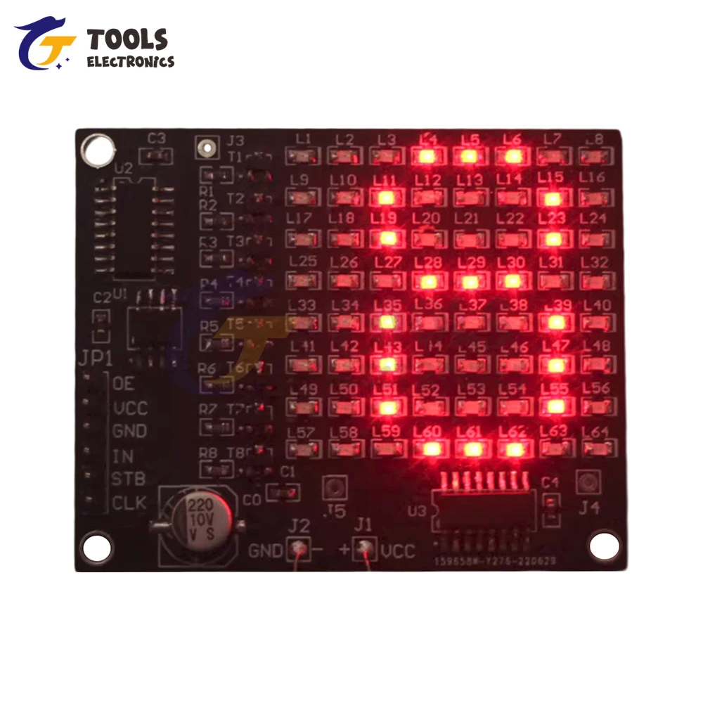 DIY 電子キット 64LED/256LED 赤色ディスプレイ LED SMD ドットマトリックス広告スクリーン 楽しいはんだ付け練習 溶接練習キット