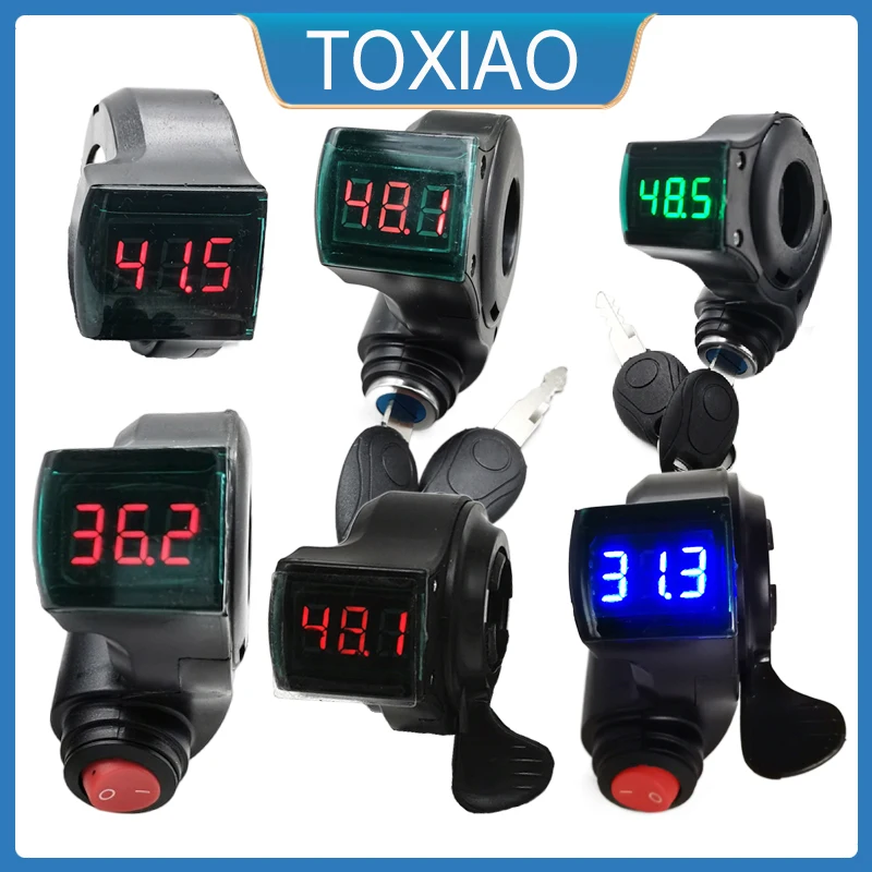 

Red Blue voltage display thumb throttle electric bicycle governor switch Electric door lock electric scooter three-speed switch