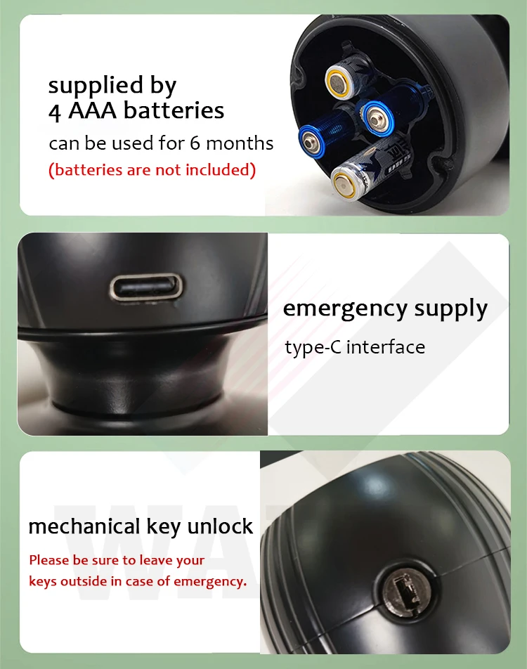 TUYA Smart Fingerprint WIFi Door knob Lock With multi Unlock by passowrd or IC card or Free TUYA APP Remotely