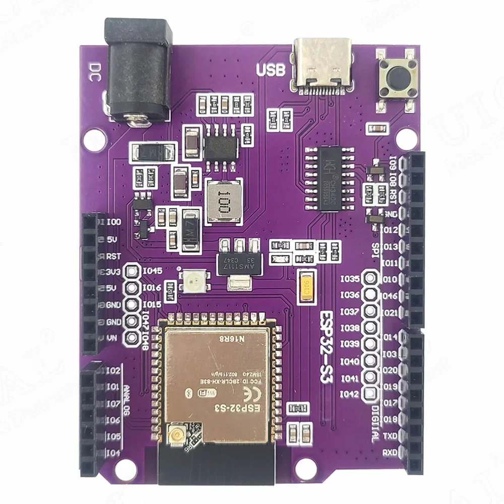 ESP32-S3 Development Expansion Board for Python IDE with ESP32 S3 N16R8 IPEX Wifi Module Type-C Multipurpose Connection