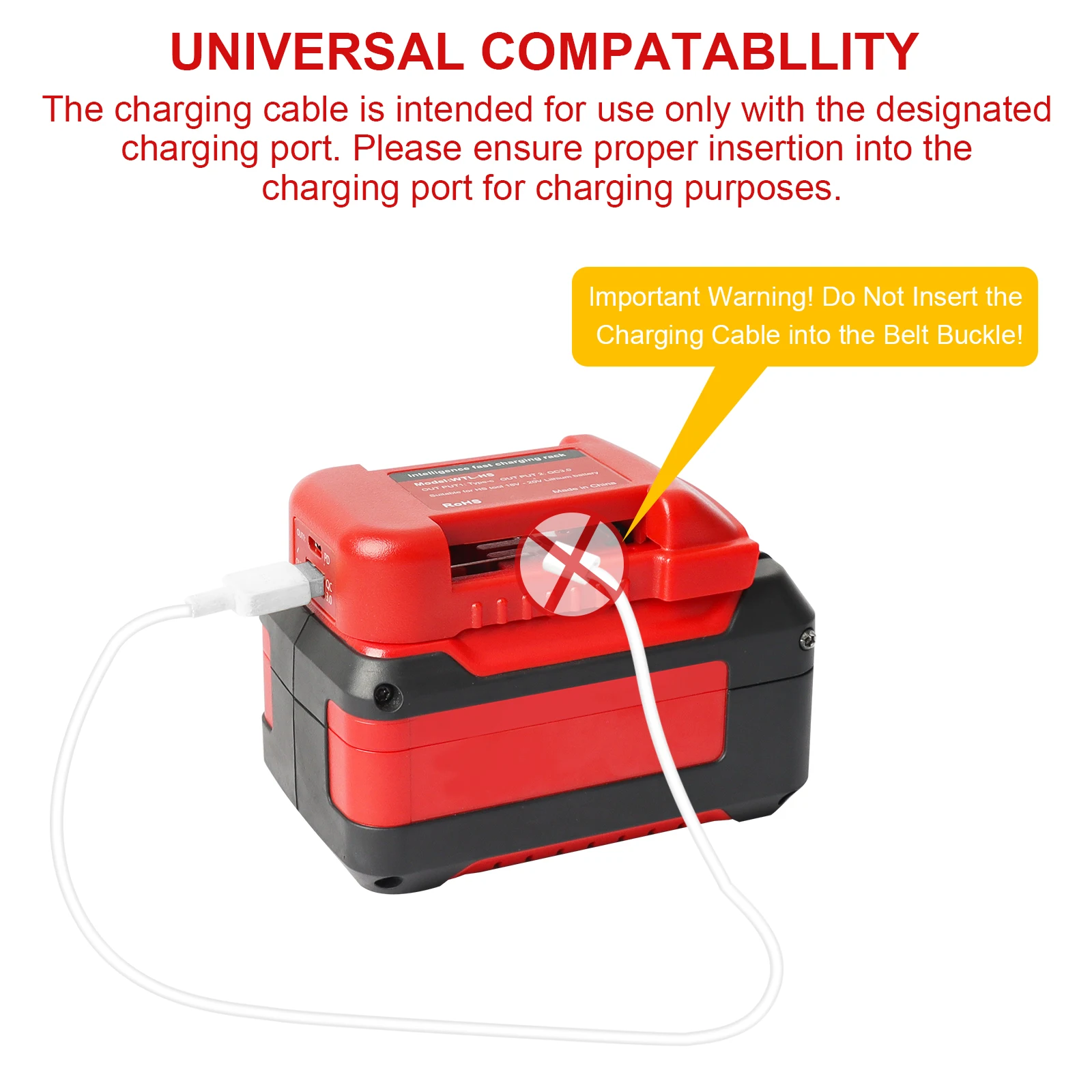 PD fast phone charger adaptor work for Einhell battery  PX-BAT4 4511396 /4511330 /4512042