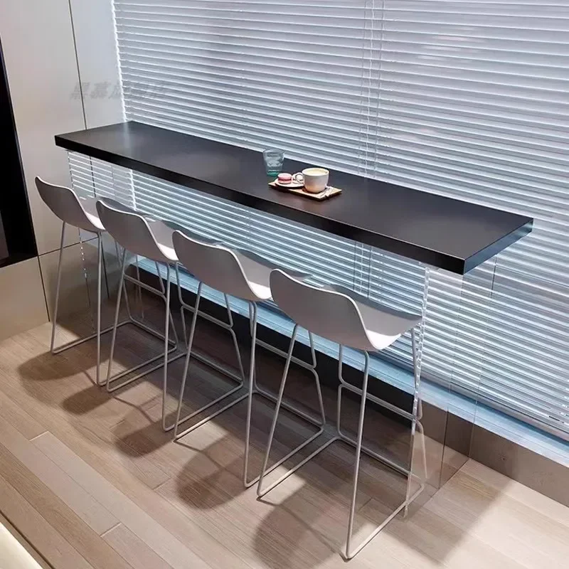 أثاث طاولة بار المنزل الحديثة مشروبات عالية مكافحة المطبخ الشمال النبيذ خشبية الطعام الدائمة Bartafel En Stoelen القهوة