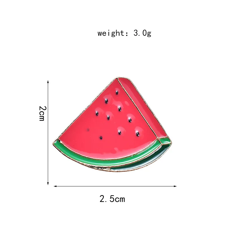 Watermelon Brooches Creative Fruit Enamel Women Badge Bags Pin Jacket Denim Lapel Jewelry Kids Accessories