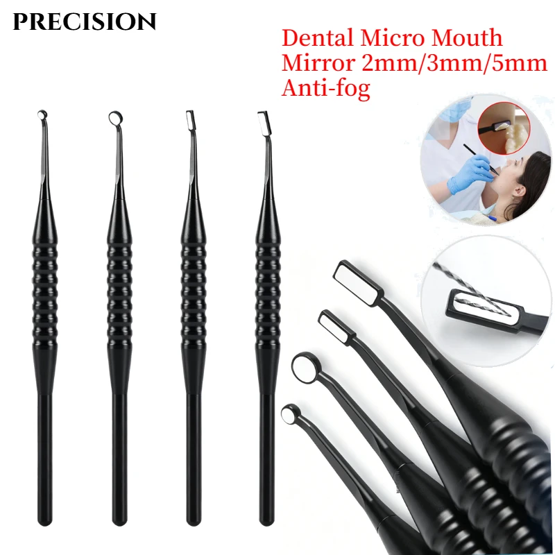 Dental Micro Mouth Mirror Working End Hydrophobic Layer Resistant Multifunction Checking Oral Detachable Handle Mouth Mirror