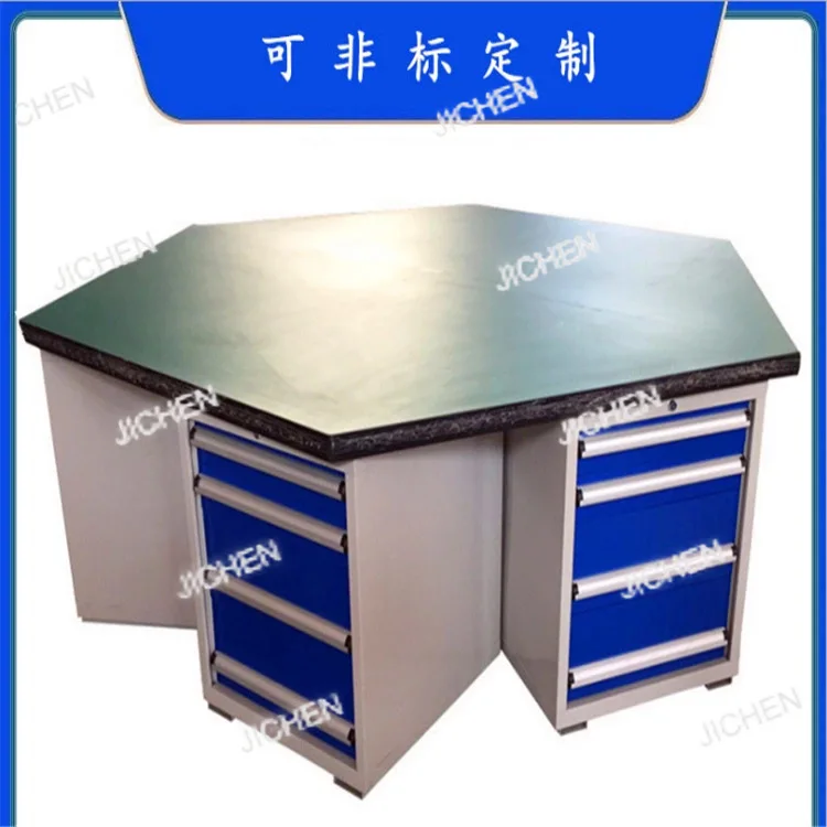 DepositHexagonal pliers work table milling machine hexagonal work table vice work school table 6 station operation table.
