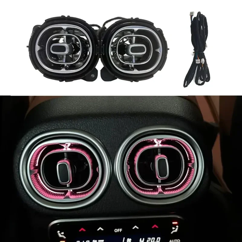 لمرسيدس بنز C/GLC-class W206 X254 GLC300 GLC350 فتحة تكييف الهواء الخلفية 64 لون LED التوربينات الضوء المحيط #2