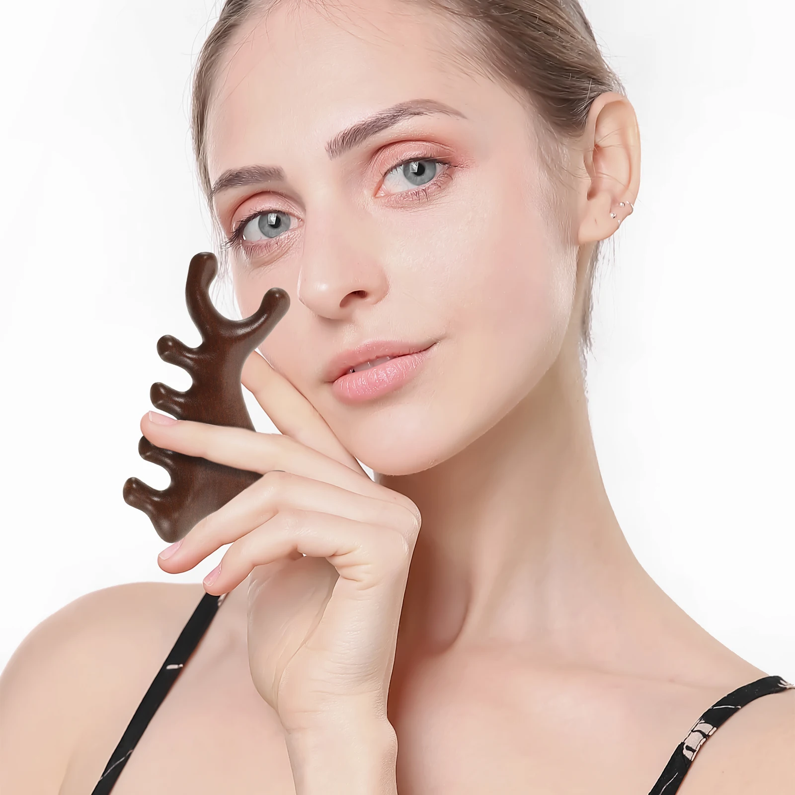 

Massage Wood Scalp Massage Comb S 5 Teeth Ball Scalp Massager Hair Detangler Wide Tooth Comb Curly Hair Wooden